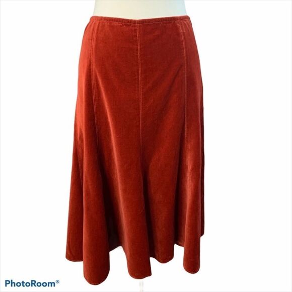 Sundance Dresses & Skirts - Sundance Orange Velvet Boho Skirt Feminine Contemporary Event Festival